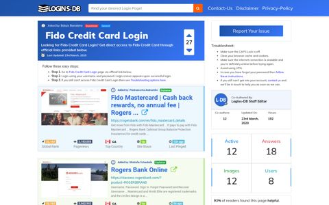 Fido Credit Card Login - Logins-DB
