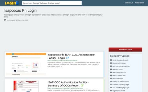 Isapcocas Ph Login - Straight Path to Any Login Page!