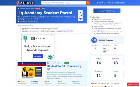 Iq Academy Student Portal