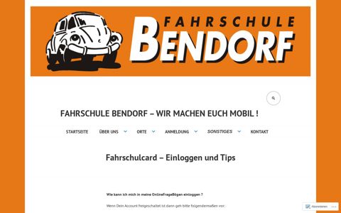 Fahrschulcard – Einloggen und Tips – Fahrschule Bendorf ...