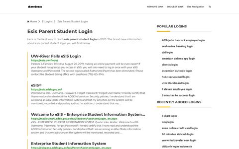 Esis Parent Student Login ❤️ One Click Access - iLoveLogin