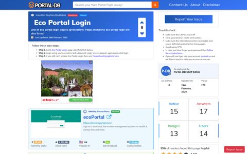 Eco Portal Login