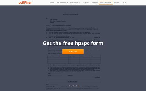 Hpspc - Fill Online, Printable, Fillable, Blank | pdfFiller