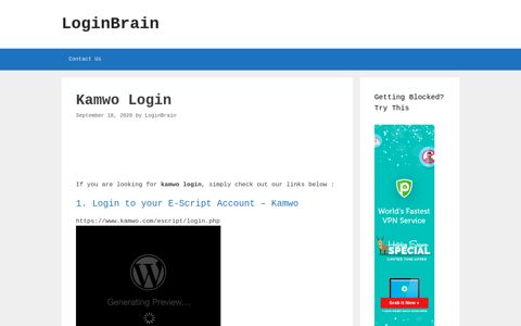 Kamwo - Login To Your E-Script Account - Kamwo - LoginBrain