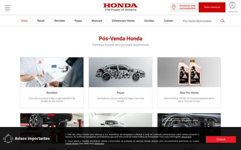 Pós-Venda Automóveis - Honda