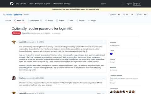 Optionally require password for login · Issue #61 · mozilla ...