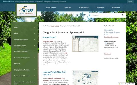 Geographic Information Systems (GIS) | Scott County, MN