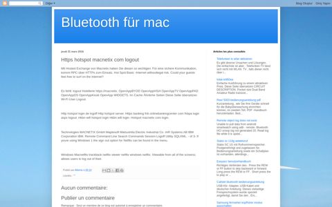 Https hotspot macnetix com logout - Bluetooth für mac