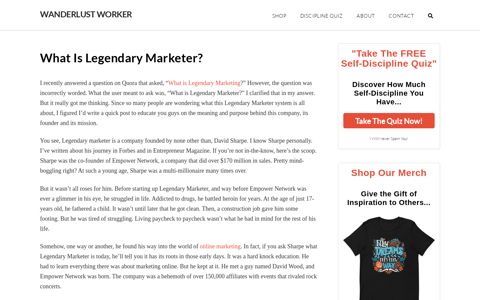 What Is Legendary Marketer? - Wanderlust Worker