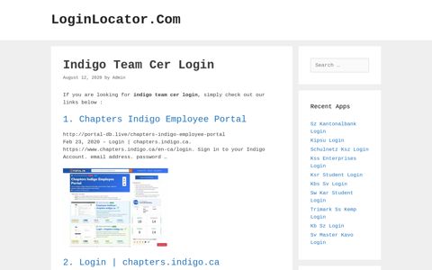 Indigo Team Cer Login - LoginLocator.Com