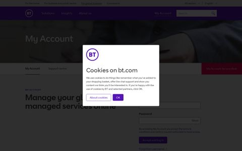 My Account | BT for global business - BT Global Services