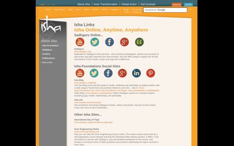 Websites List - Isha Foundation Website Links | Sister Sites ...