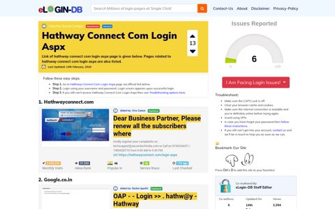 Hathway Connect Com Login Aspx