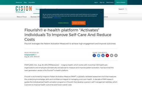 Flourish® e-health platform "Activates" Individuals To Improve ...