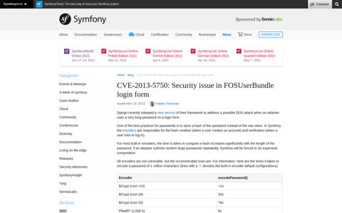 CVE-2013-5750: Security issue in FOSUserBundle login form ...