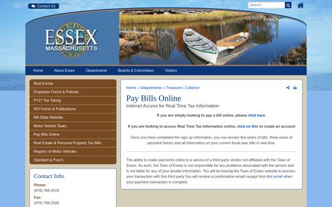 Pay Bills Online | Essex MA