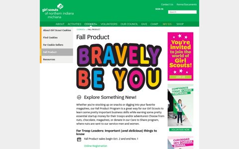 Fall Product - Girl Scouts of Northern Indiana Michiana