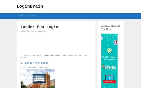 Lander Edu - Lander Cas Login - LoginBrain