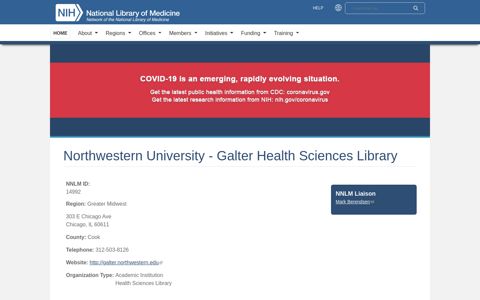 Northwestern University - Galter Health Sciences Library | NNLM