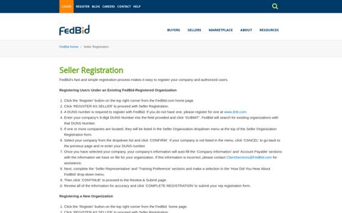 Seller Registration - FedBid
