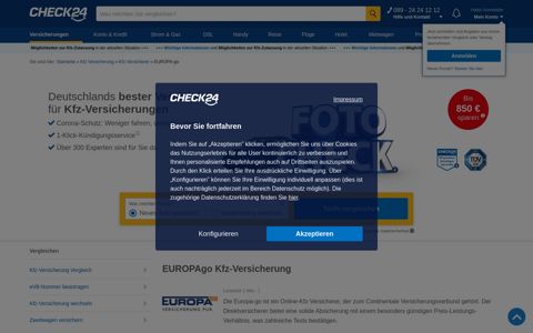 EUROPA-go Kfz-Versicherung: Kundenbewertung | CHECK24