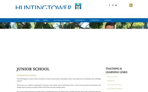 Junior School - Huntingtower School