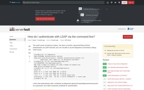 How do I authenticate with LDAP via the command line ...