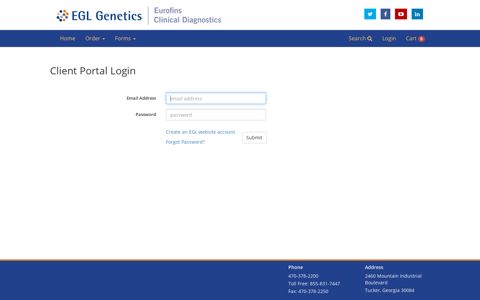 Client Portal - EGL Genetics