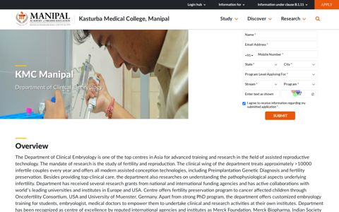Department of Clinical Embryology - KMC | Manipal Academy ...