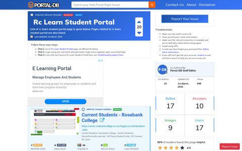 Rc Learn Student Portal