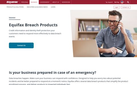 Data Breach & Security Breach Products | Business | Equifax