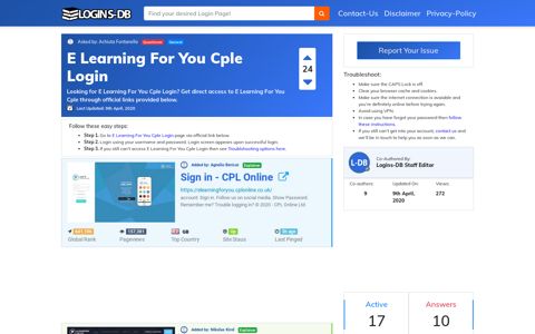 E Learning For You Cple Login - Logins-DB