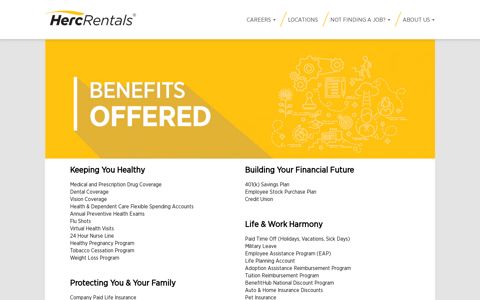 Benefits | Herc Rentals Careers