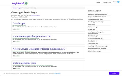 Grasshopper Dealer Login Grasshopper - http ... - LoginDetail