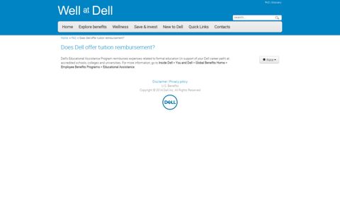 Does Dell offer tuition reimbursement? - Dell Benefits