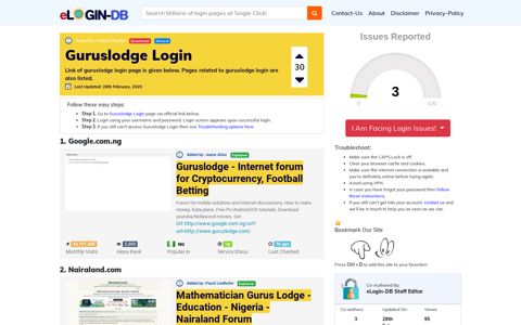 Guruslodge Login - A database full of login pages from all ...