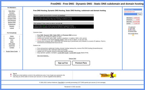 FreeDNS - Free DNS - Dynamic DNS - Static DNS subdomain ...