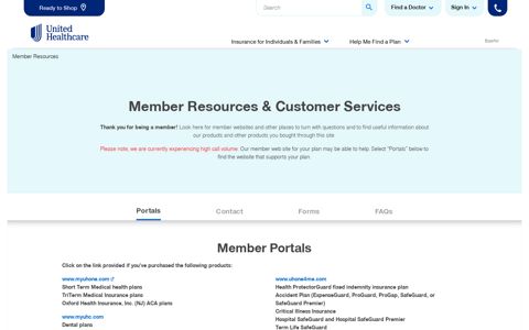 Resources for Members - Member Portals | UnitedHealthOne