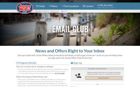 Join Our Email Club - Jersey Mike's Subs