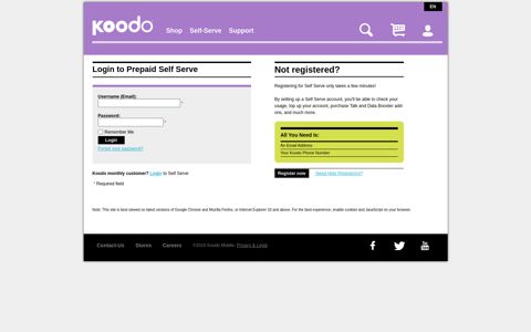 Koodo Prepaid - Login to Prepaid Self Serve - Koodo Mobile