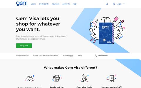 Gem Visa Credit Card | Interest Free Credit Cards NZ | Gem by ...