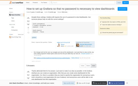How to set up Grafana so that no password is necessary to ...