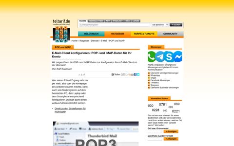 E-Mail-Client konfigurieren: POP- und IMAP-Daten für Ihr ...