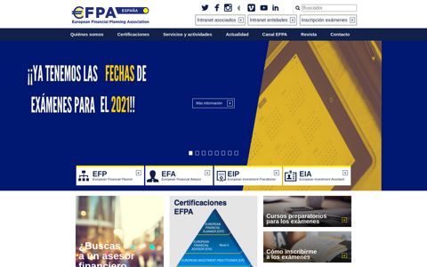 EFPA, Asesores Financieros, EFA (European Financial Advisor)