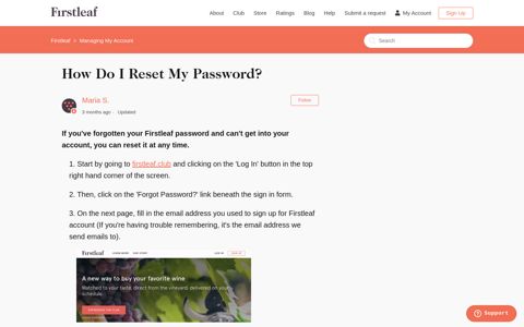 How Do I Reset My Password? – Firstleaf