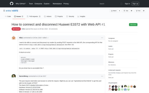 How to connect and disconnect Huawei E3372 with Web API ...