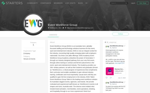 Event Workforce Group | Starters