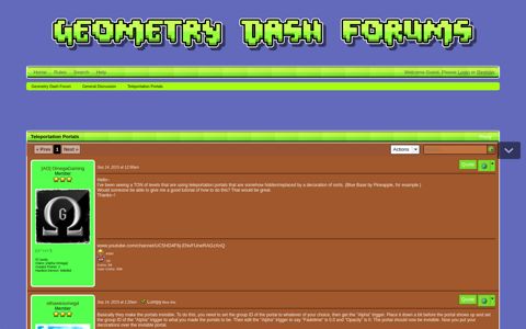 Teleportation Portals | Geometry Dash Forum