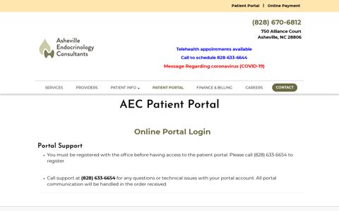 AEC Patient Portal - Asheville Endocrinology Consultants