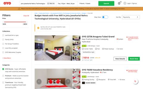 Budget Hotels with Free Wifi near Jntu Jawaharlal ... - OYO